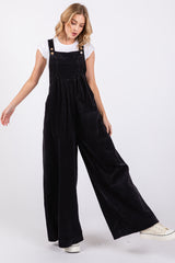 Charcoal Corduroy Maternity Wide Leg Overalls