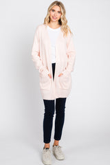 Light Pink Front Pocket Cardigan