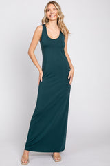 Forest Green Soft Knit Maxi Dress