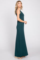 Forest Green Soft Knit Maxi Dress