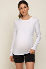 White Long Sleeve Maternity Top