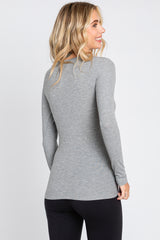 Heather Grey Long Sleeve Top