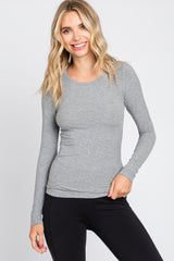 Heather Grey Long Sleeve Top