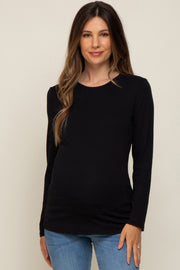 Black Long Sleeve Maternity Top