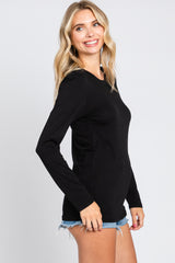 Black Long Sleeve Top