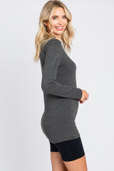 Charcoal Long Sleeve Top