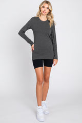 Charcoal Long Sleeve Top