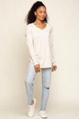 Cream Long Sleeve Top