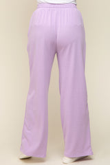 Lavender Drawstring Wide Leg Lounge Pants