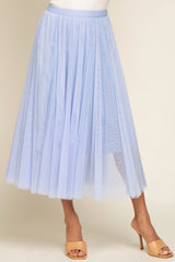 Light Pink Tulle Midi Skirt