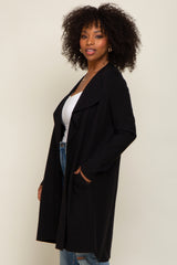 Black Draped Cardigan