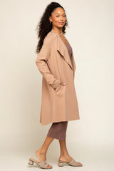 Taupe Draped Cardigan