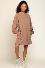 Mocha Ultra Soft Sweatshirt Dress