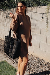 Mocha Ultra Soft Sweatshirt Dress