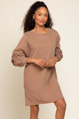 Mocha Ultra Soft Sweatshirt Dress