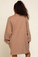 Mocha Ultra Soft Sweatshirt Dress