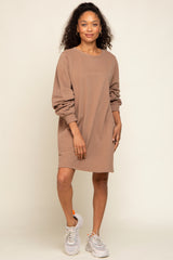 Mocha Ultra Soft Sweatshirt Dress