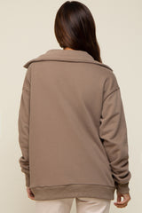 Mocha Collared Maternity Pullover