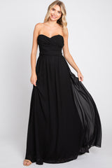 Black Sweetheart Convertible Chiffon Gown