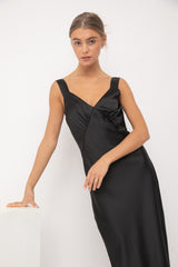 Black Satin Dress