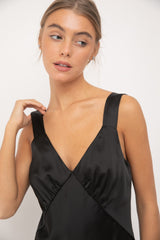 Black Satin Dress