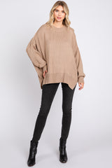 Mocha Maternity Long Sleeve Sweater