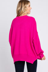 Fuchsia Long Sleeve Sweater