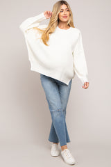 Ivory Maternity Long Sleeve Sweater