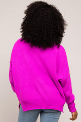 Magenta Mock Neck Sweater