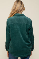 Forest Green Reversible Maternity Shirt Jacket