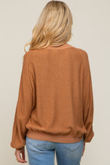 Camel Knit Long Sleeve Maternity Top