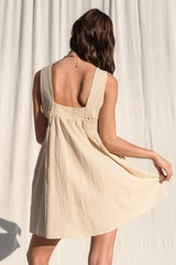 Natural Linen Flowy Dress