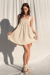 Natural Linen Flowy Dress