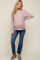 Light Pink Long Sleeve Maternity Top