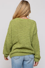 Lime Chunky Loose Knit Maternity Sweater