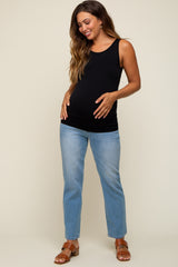 Black Basic Seamless Maternity Tank