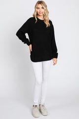 Black Knit Pullover Sweater