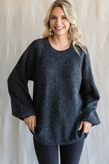 Charcoal Soft Brushed Maternity Sweater