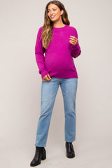 Magenta Basic Maternity Sweater