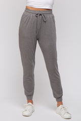 Grey Ultra Soft Knit Drawstring Joggers