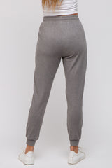 Grey Ultra Soft Knit Drawstring Joggers