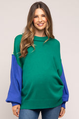 Emerald Multi-Color Knit Maternity Sweater