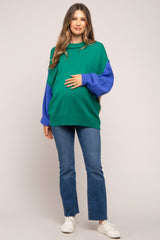 Emerald Multi-Color Knit Maternity Sweater