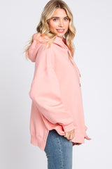 Pink Drawstring Hoodie