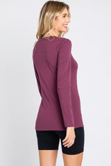 Plum Long Sleeve Top