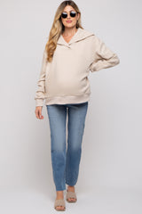 Light Blue Raw Hem Straight Maternity Jeans