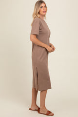 Taupe T-Shirt Midi Dress