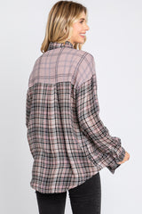 Lavender Mixed Plaid Top