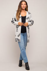 Ivory Print Maternity Cardigan