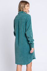 Jade Corduroy Button Down Collared Dress